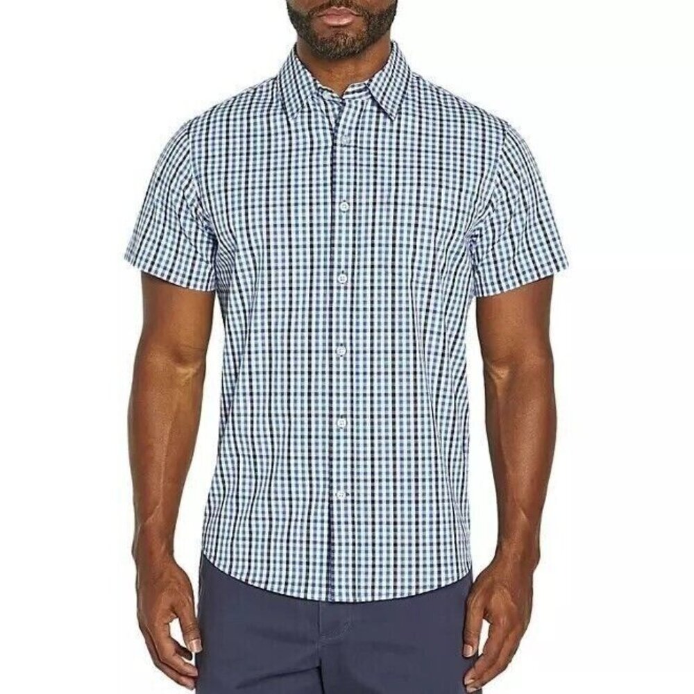 GAP Relaxed Fit Button Down Holiday Gingham Asher Plaid Burt Delf Poplin Shirt